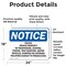 Signmission Posted Private Property No Trespassing OSHA Notice Sign, Vinyl Decal, 24in W x 18in L, 2PK OS-2PACK-NS-D-1824-L-17730 - alternate 6